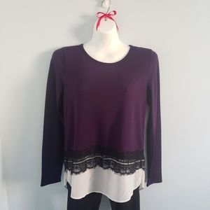 Elle Lace trim Top